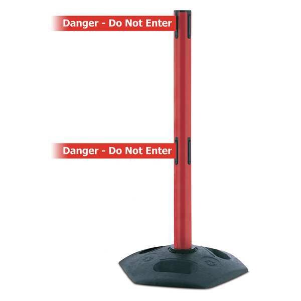Barrier Post with Belt, Heavy Duty Rubber