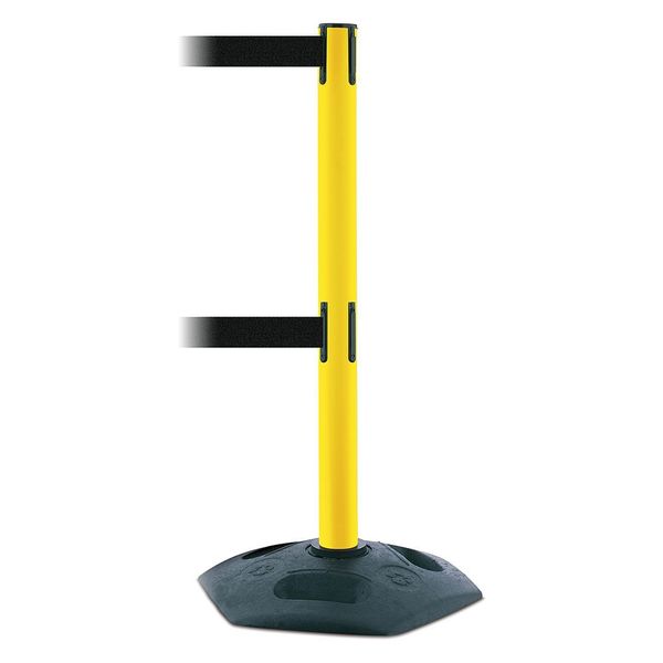 Barrier Post with Belt, 13 ft. L, Black