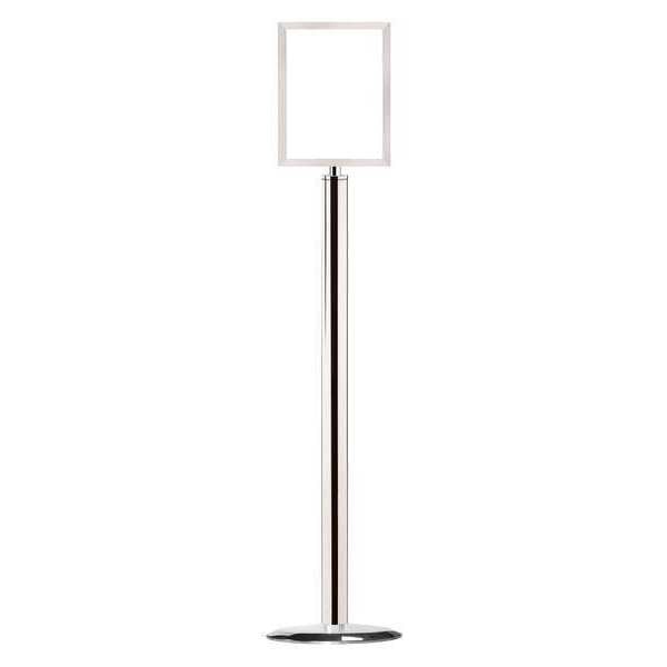 Sign Holder, 8-1/2In x 11In Frame, Chrome