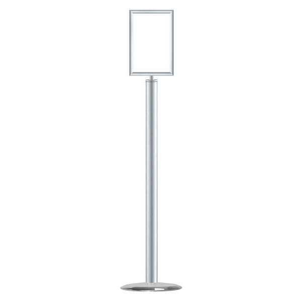 Sign Holder, 7In X11In Frame, Satin Chrome