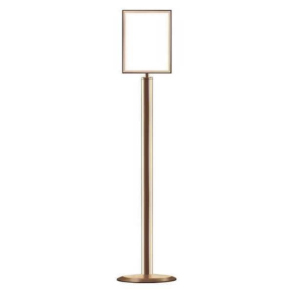 Sign Holder, 8-1/2In x 11In Frame, Brass