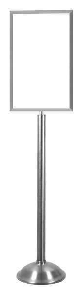 Sign Holder, 14In x 22In Frame, Sat Chrome