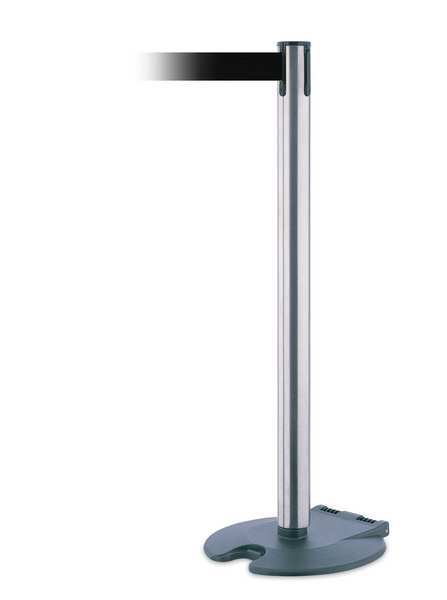 Barrier Post w/ Belt, Wheeled, 7-1/2 ft. L