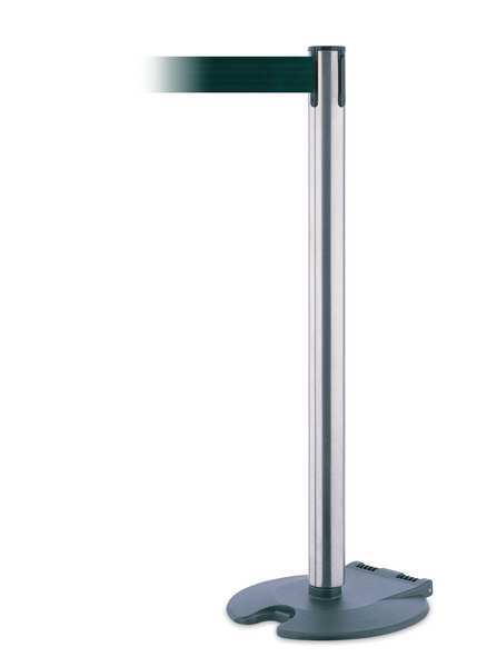 Barrier Post w/ Belt, Wheeled, 7-1/2 ft. L