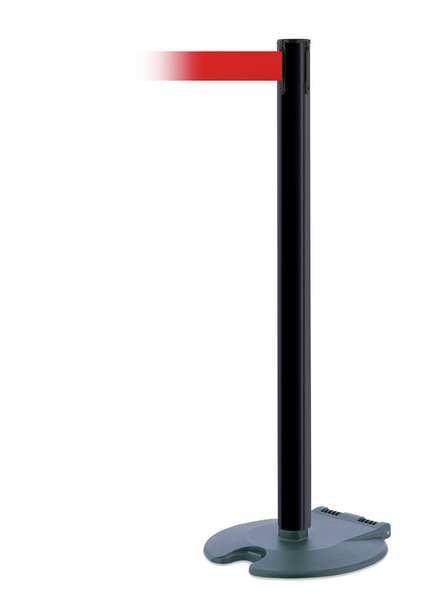 Barrier Post with Belt, Wheeled, 13 ft. L