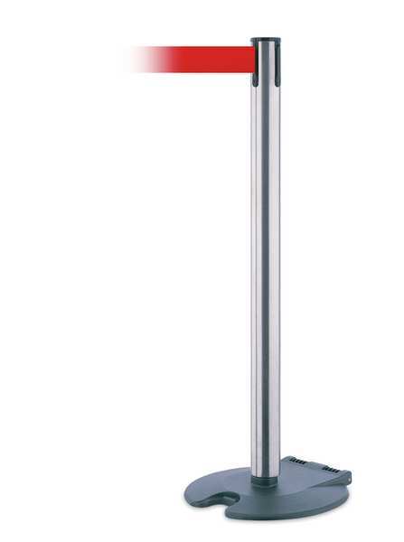 Barrier Post with Belt, Wheeled, 13 ft. L