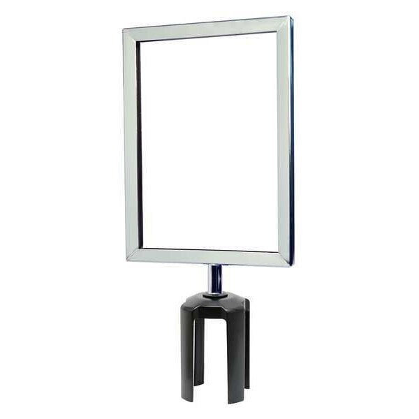 Sign Frame, 11 x 7 In, Polished Chrome