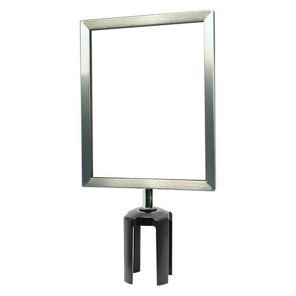 Sign Frame, 11 x 8-1/2 In, Satin Chrome