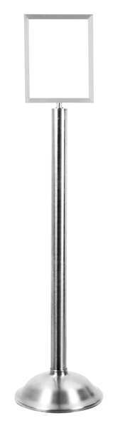 Sign Holder, 8-1/2In x 11In Frame, Chrome
