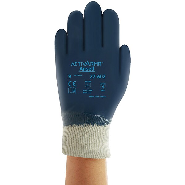 Hycron 27602 Size 9, 0, Pk144, Nitrile, Blue, 9, 144 PK