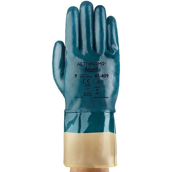 Hylite 47409 Size 8, 0, Pk144, Nitrile, Blue, 8, 144 PK