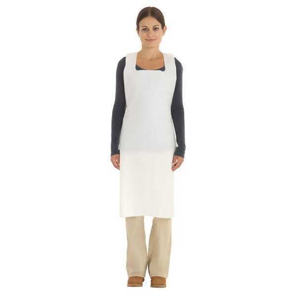 Disposable Apron, 45in. x 28in., White, PK6