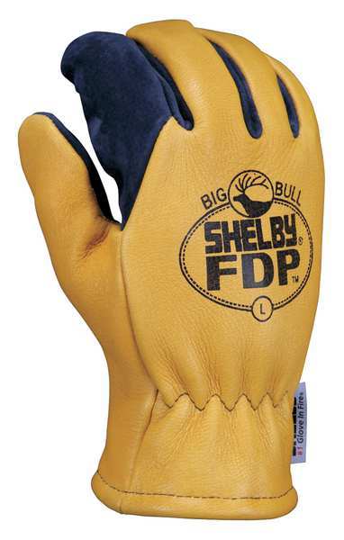 Firefighters Gloves, L, Bl/Gld, PR