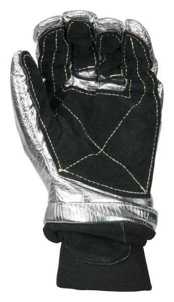 Firefighters Gloves, M, Blk/Slvr, PR