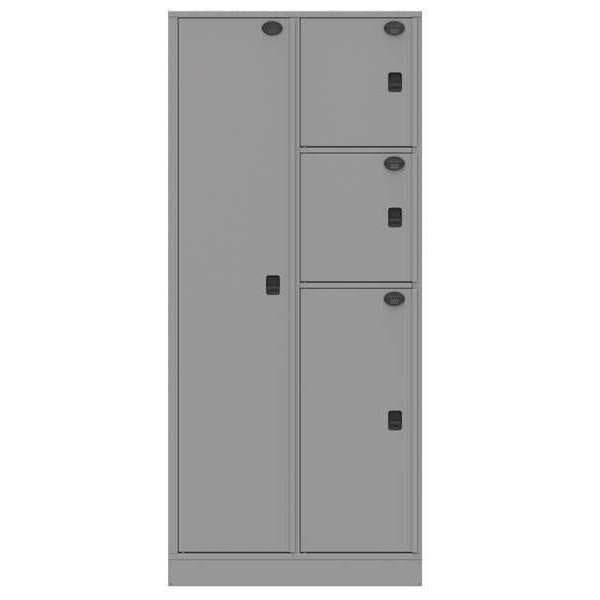 Evidence Locker, 36inW, Gray, 4Compartments