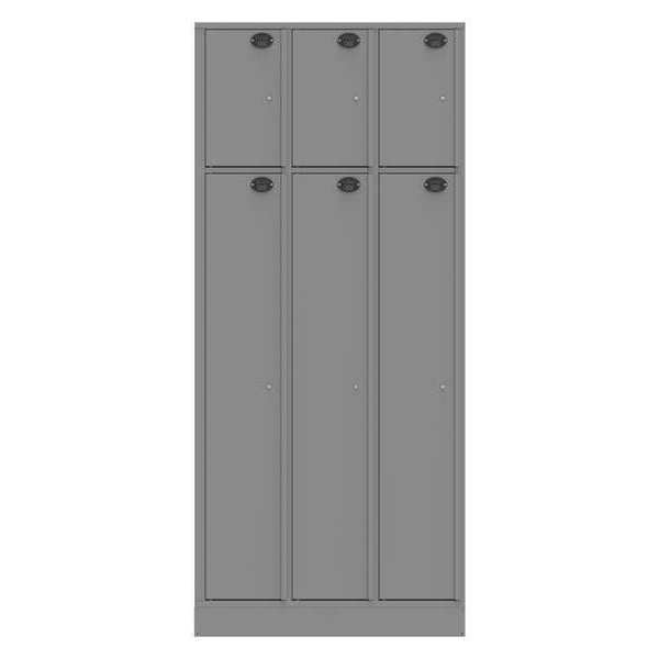 Evidence Locker, 36inW, Gray, 6Compartments