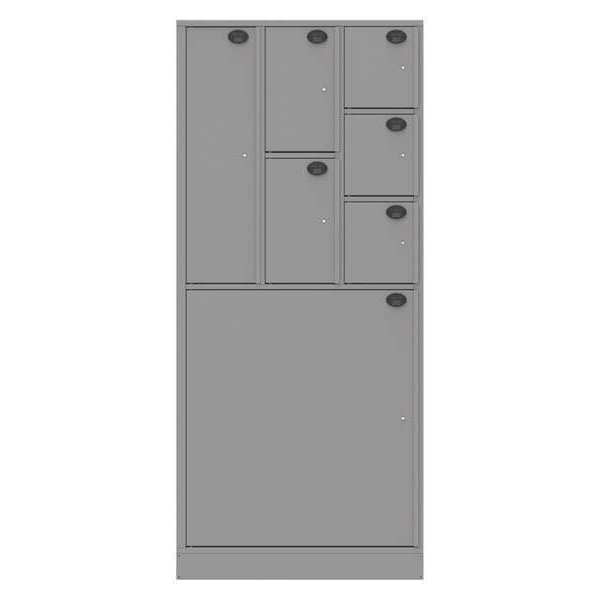 Evidence Locker, 36inW, Gray, 7Compartments