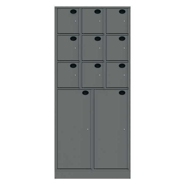 Evidence Locker, 36inW, Gray, 14Compartment