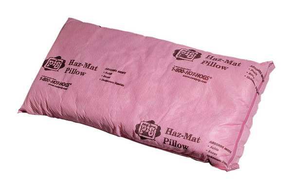 Sorbents, 6 gal/pk; 0.6 gal/pillow, Harsh Chemicals Absorbed, Pink, Polypropylene, 10 PK