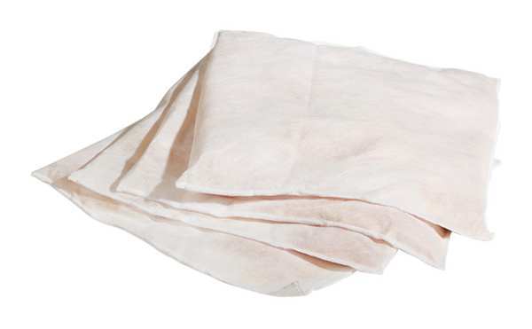 Sorbents, 1 gal. Harsh Chemicals Absorbed, Pink, Polypropylene, 4 PK