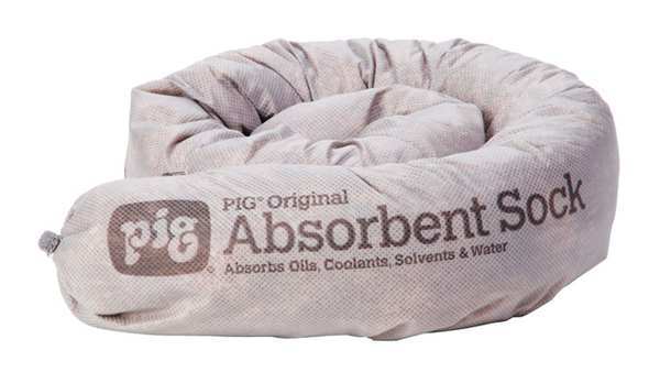 Sorbents, 10 gal/pk; 0.5 gal/sock, Universal Absorbed, Gray, Corn Cob, 20 PK