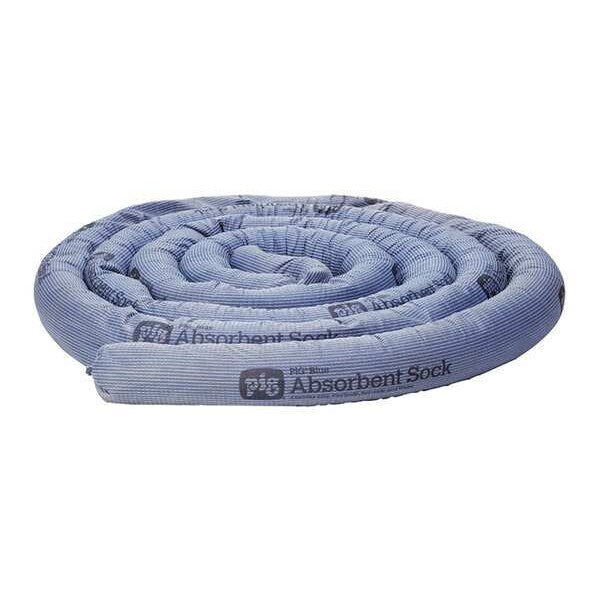 Sorbents, 14 gal/pk; 3 gal/sock, Universal Absorbed, Blue, Polypropylene, 4 PK