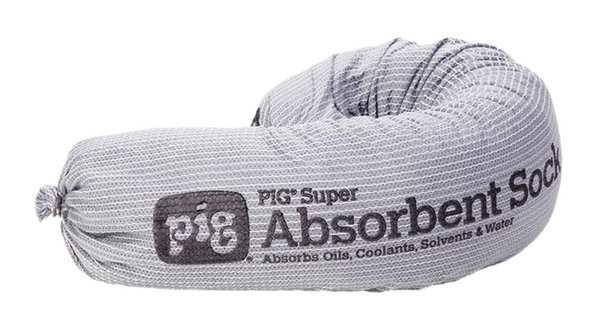 Sorbents, 24 gal/pk; 0.5 gal/sock, Universal Absorbed, Gray, Cellulose, 48 PK