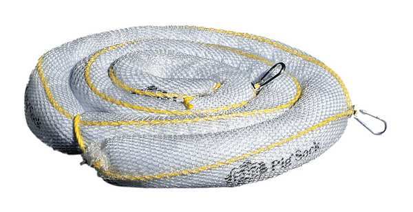 Sorbents, 16 gal/pk; 2 gal/boom, Oil Absorbed, White, Polypropylene, 8 PK