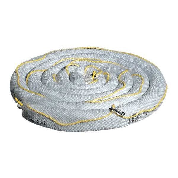 Sorbents, 16 gal/pk; 4 gal/boom, Oil Absorbed, White, Polypropylene, 4 PK