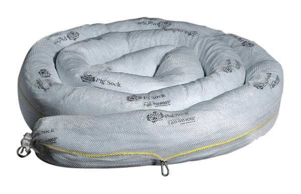 Sorbents, 48 gal. Oil Absorbed, White, Polyester, 2 PK