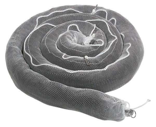 Sorbents, 24 gal/pk; 12 gal/boom, Oil Absorbed, Black, White, Polyester, 2 PK