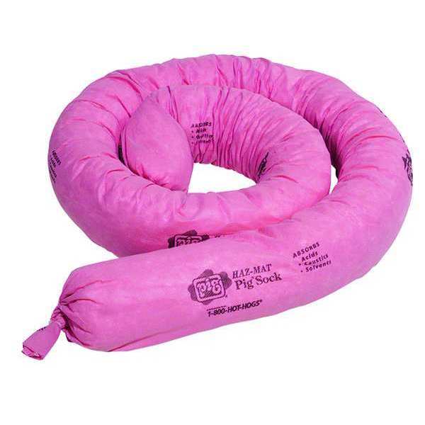 Sorbents, 18 gal. Acids, Bases, Unknowns Absorbed, Pink, Polypropylene, 2 PK