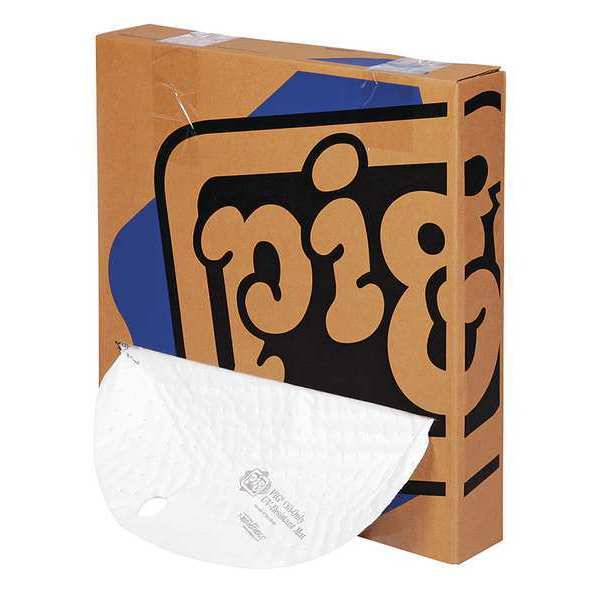 Sorbents, 7 gal. Oil Absorbed, White, Polypropylene, 25 PK