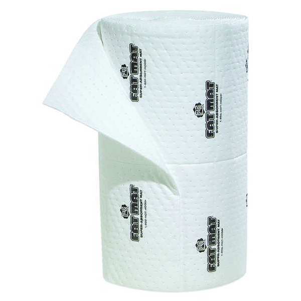 Sorbents, 40 gal/pk, 40 gal/pad, Oil Absorbed, White, Polypropylene