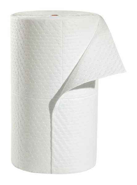 Sorbents, 40 gal. Oil Absorbed, White, Polypropylene