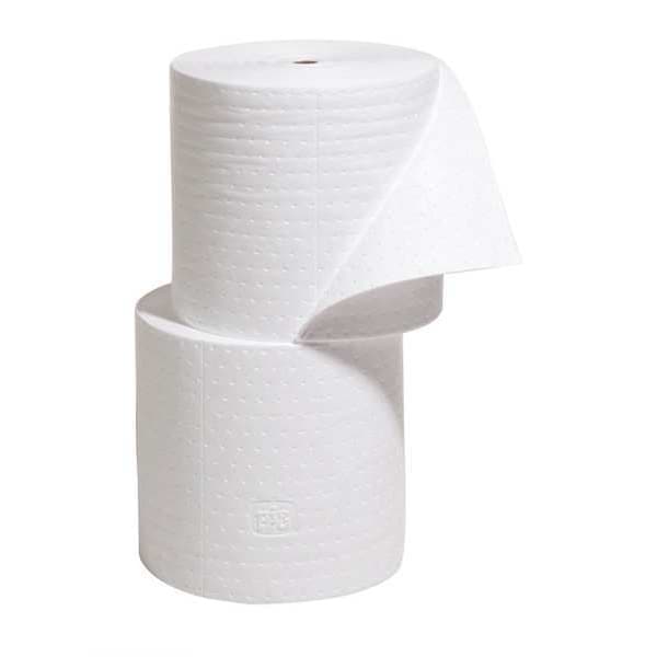 Sorbents, 40.2 gal. Oil Absorbed, White, Polypropylene, 2 PK