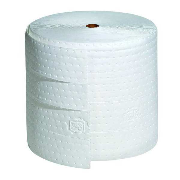 Sorbents, 19 gal/pk, 19.6 gal/pad, Oil Absorbed, White, Polypropylene