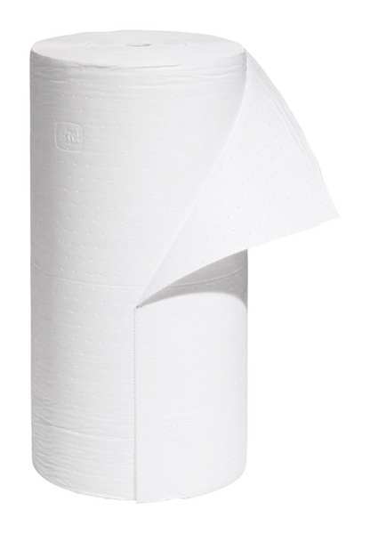 Sorbents, 40 gal/pk, 40.2 gal/pad, Oil Absorbed, White, Polypropylene