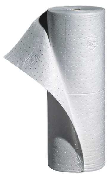 Sorbents, 20 gal/pk, 20.1 gal/pad, Oil Absorbed, White, Polypropylene
