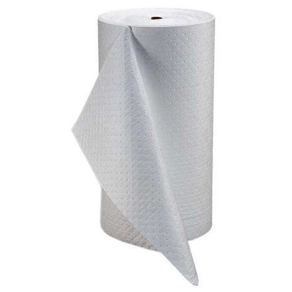 Sorbents, 40 gal/pk, 40.2 gal/pad, Oil Absorbed, White, Polypropylene