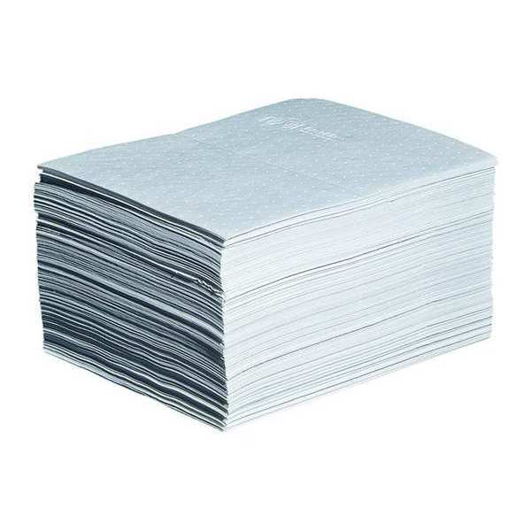 Sorbents, 22 gal. Oil Absorbed, White, Polypropylene, 200 PK