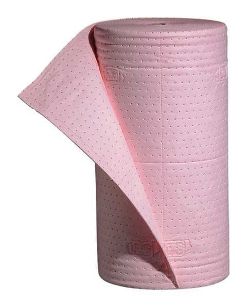 Sorbents, 40 gal/pk, 40.2 gal/pad, Universal Absorbed, Pink, Polypropylene