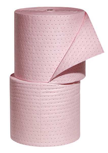 Sorbents, 40 gal/pk, 20 gal/pad, Universal Absorbed, Pink, Polypropylene, 2 PK