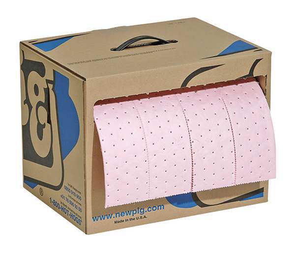 Sorbents, 8 gal/pk, 7.9 gal/pad, Universal Absorbed, Pink, Polypropylene