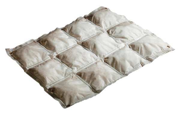 Sorbents, 7 gal/pk; 3 gal/blanket, Oil Absorbed, White, Polypropylene, 2 PK