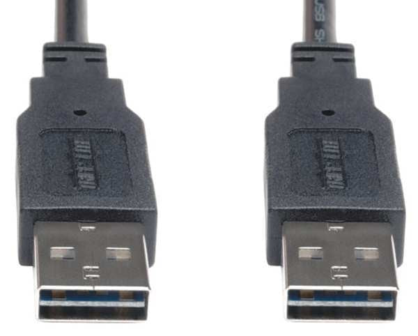 Reversible USB Cable, Black, 3 ft.