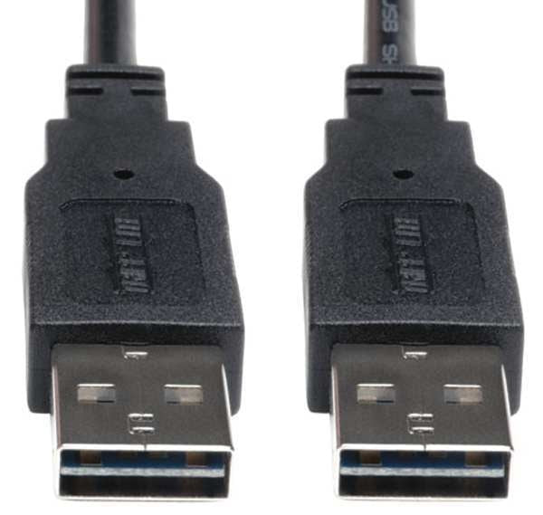 Reversible USB Cable, Black, 10 ft.