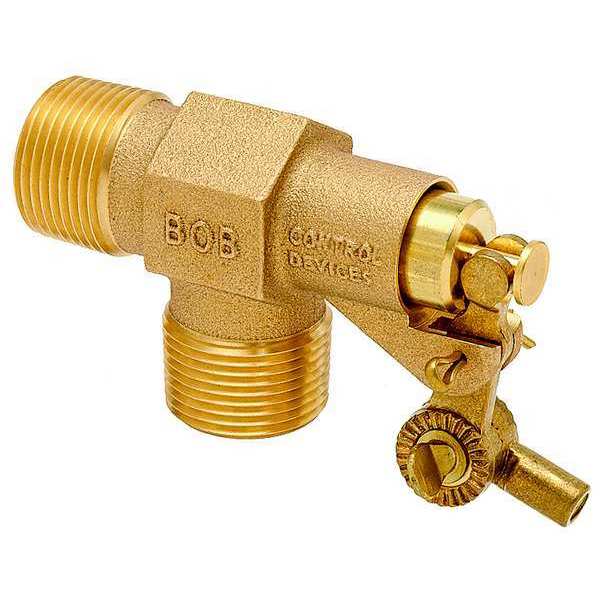 Float Valve, 3/8in., LF Brass, Pipe Mount