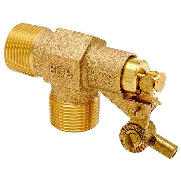 Float Valve, 1/2in., LF Brass, Pipe Mount