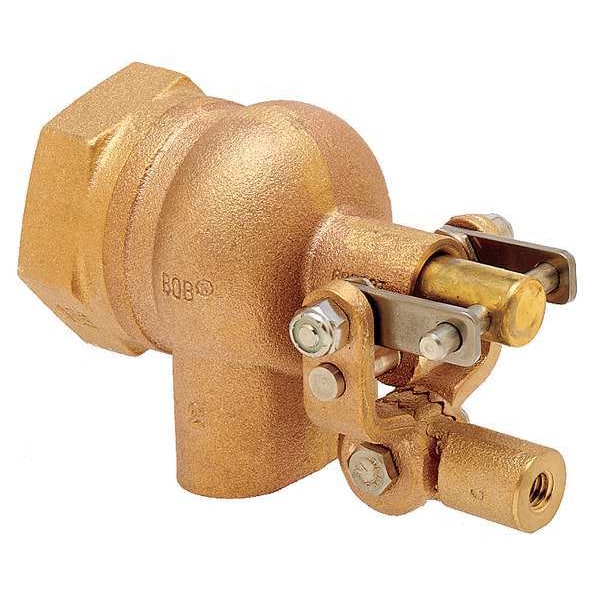 Float Valve, 2in., LF Brass, Pipe Mount